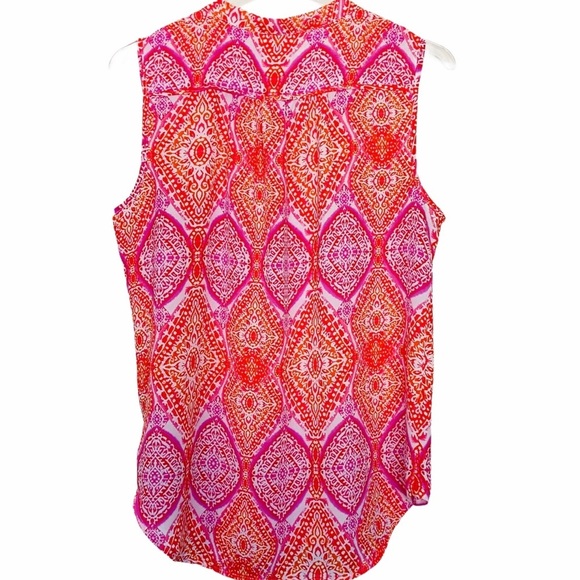 VIOLET & CLAIRE Pink and Orange High Low Top Med. - Picture 3 of 6